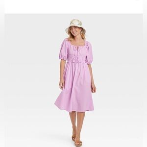 Lavender puff sleeve midi dress from Universal Thread